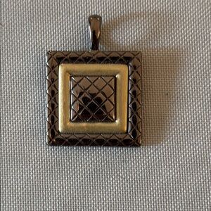 Lia Sophia Black and Gold slide/pendant